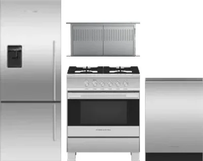 4 Piece Package Includes Refrigerator, Range, Hood And Dishwasher